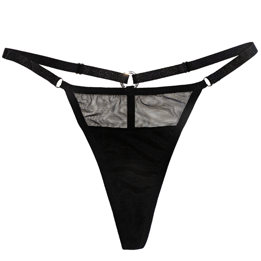 STRING THONG - BLACK