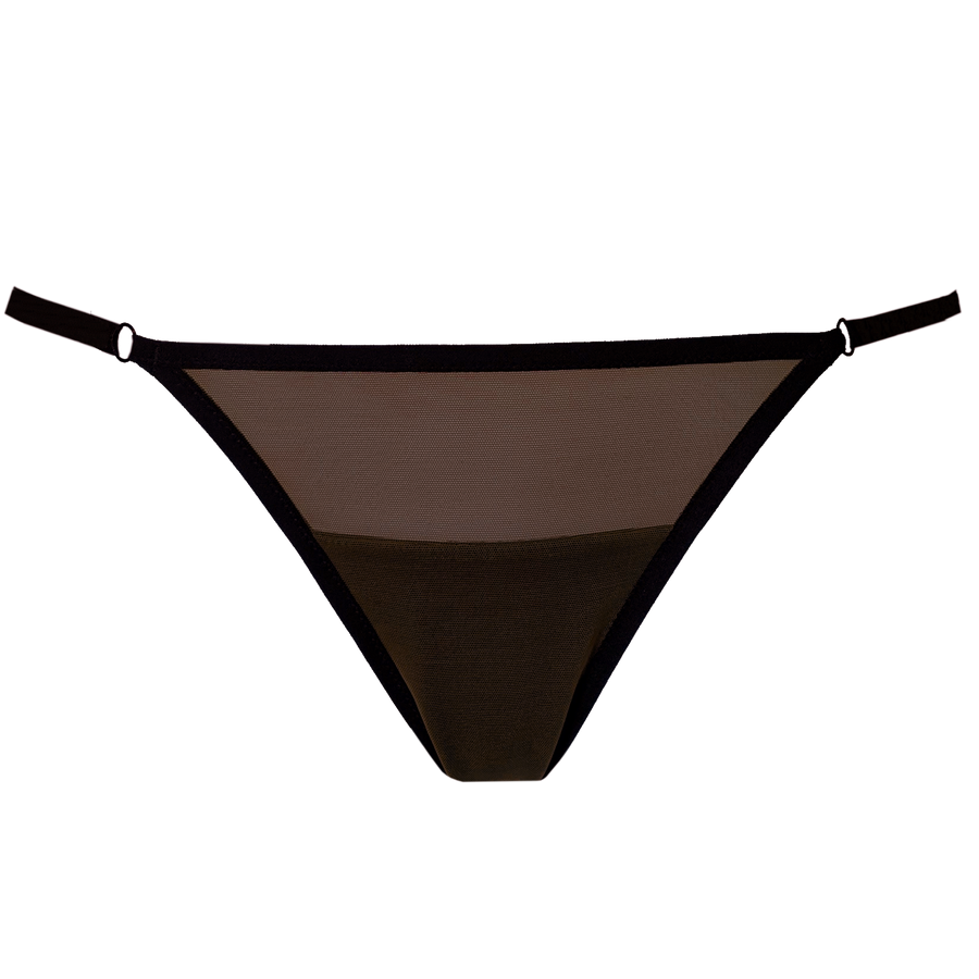 STRING THONG - BROWN