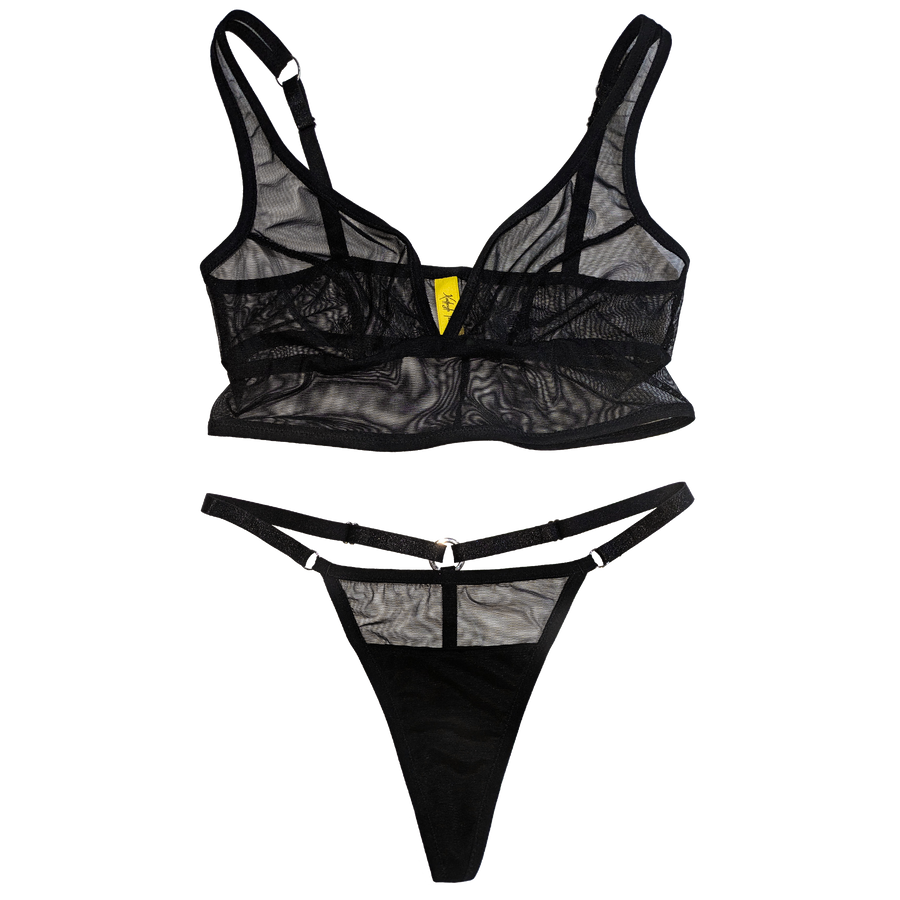 PLUNGE BRA - BLACK