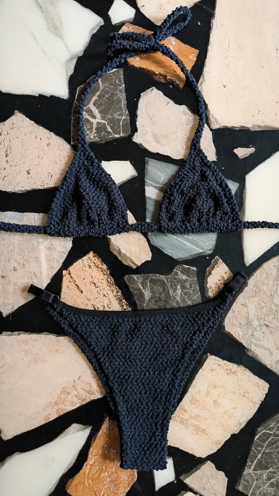 POLLY BIKINI TOP - POM POM KNIT