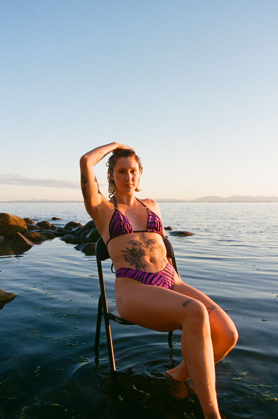 NOVA BIKINI TOP - PURPLE TIGER