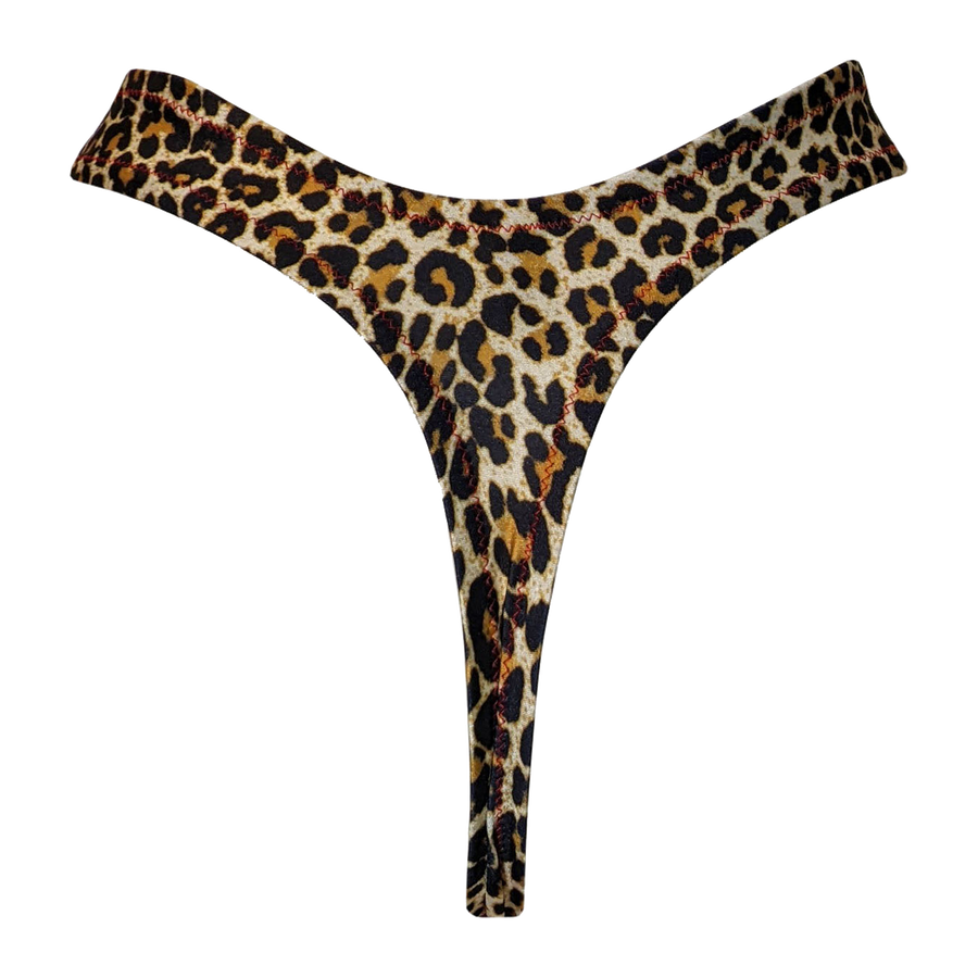 LEN SWIM THONG - LEOPARD