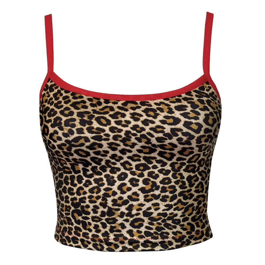 ROWAN SWIM CROP - LEOPARD