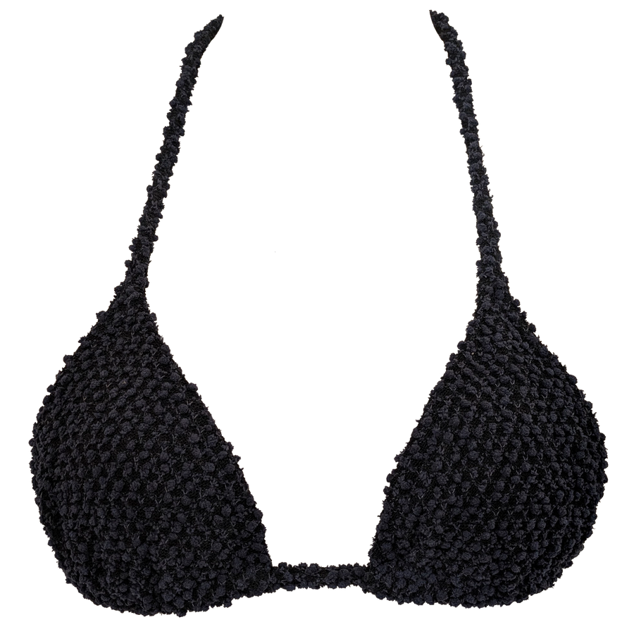 POLLY BIKINI TOP - POM POM KNIT