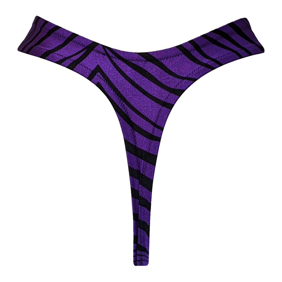 LEN SWIM THONG - PURPLE TIGER