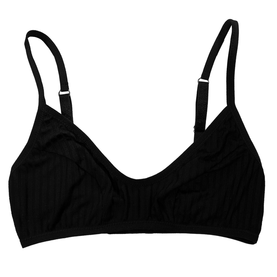 DAILY BRA - BLACK RIB
