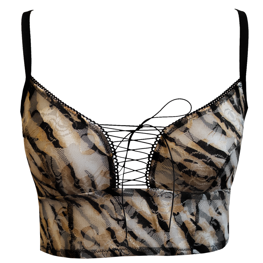 ROBBI BRA TOP - TIGER LACE