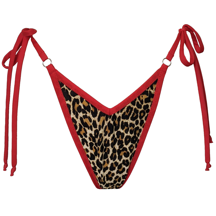 ROMI TIE-SIDE SWIM BOTTOM - LEOPARD