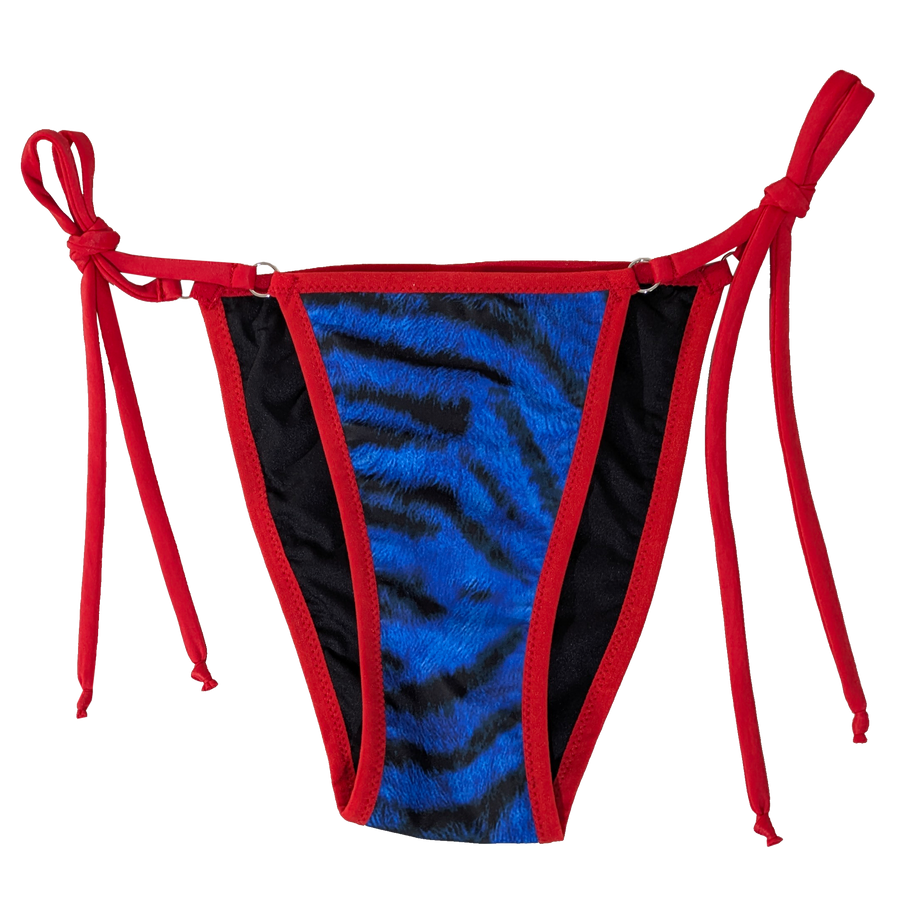 LOW RISE CHEEKY SWIM - BLUE TIGER