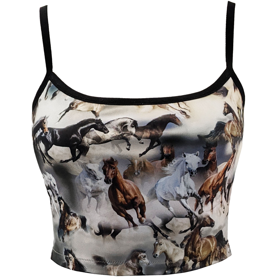 ROWAN SWIM CROP - HORSES