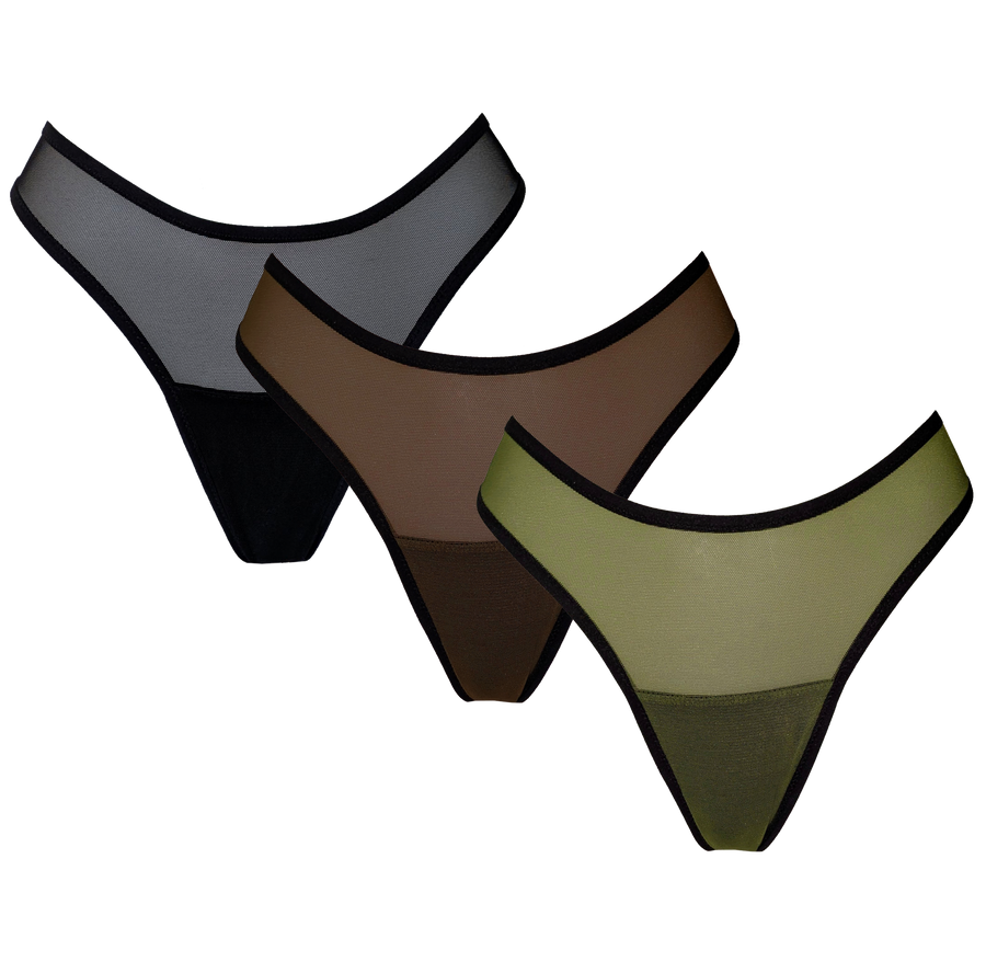 THONG 3 PACK - MESH