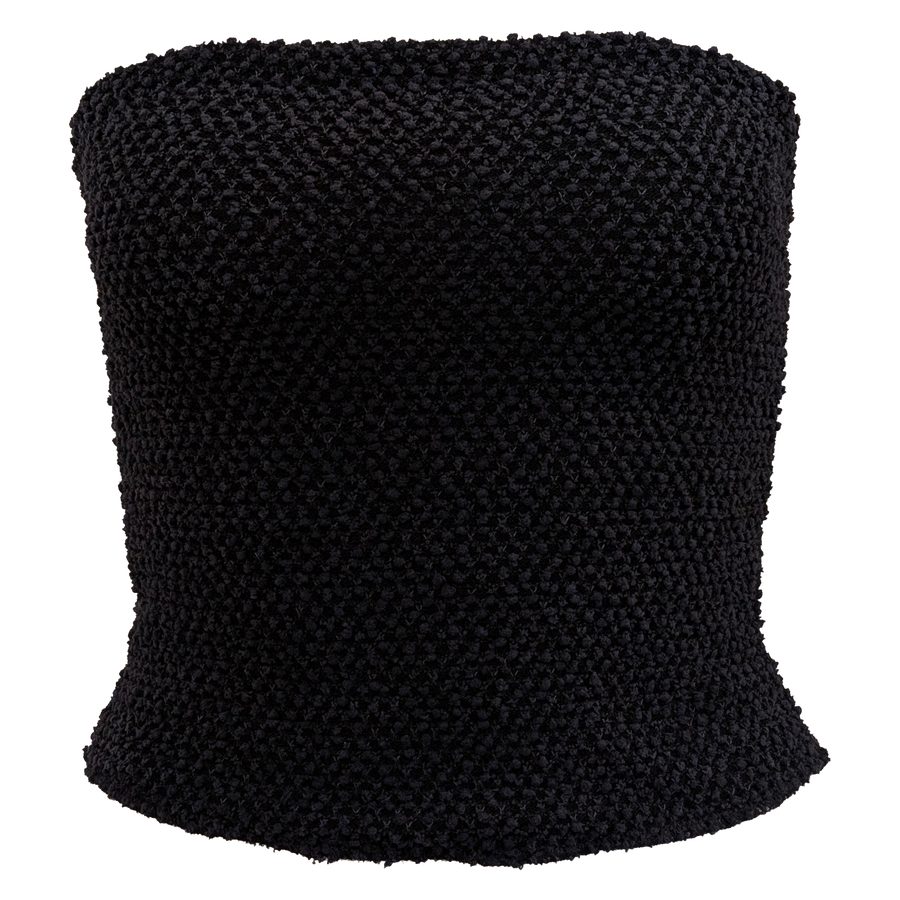 RUE STRAPLESS TOP - POM POM KNIT